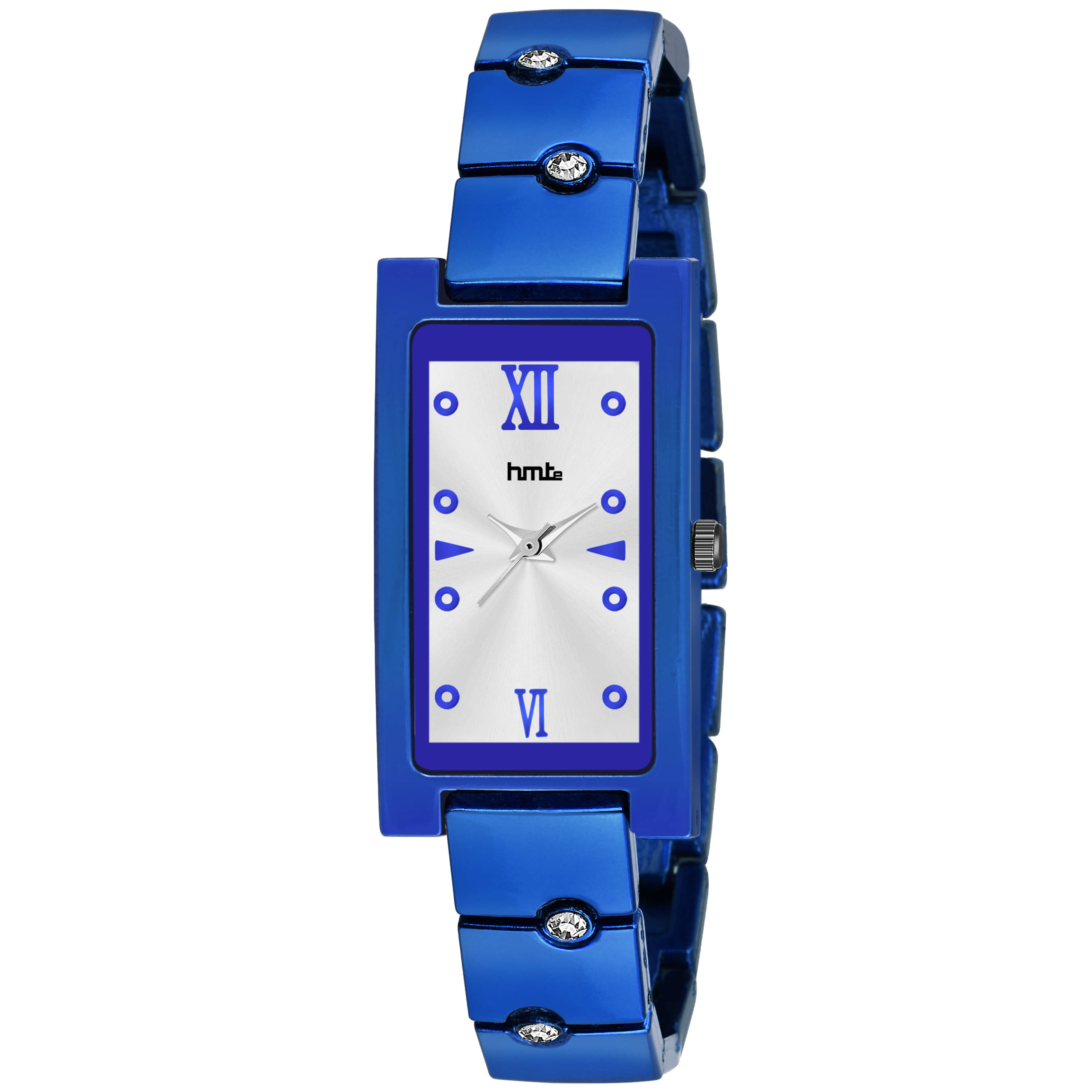     			HMTe - Blue Metal Analog Womens Watch
