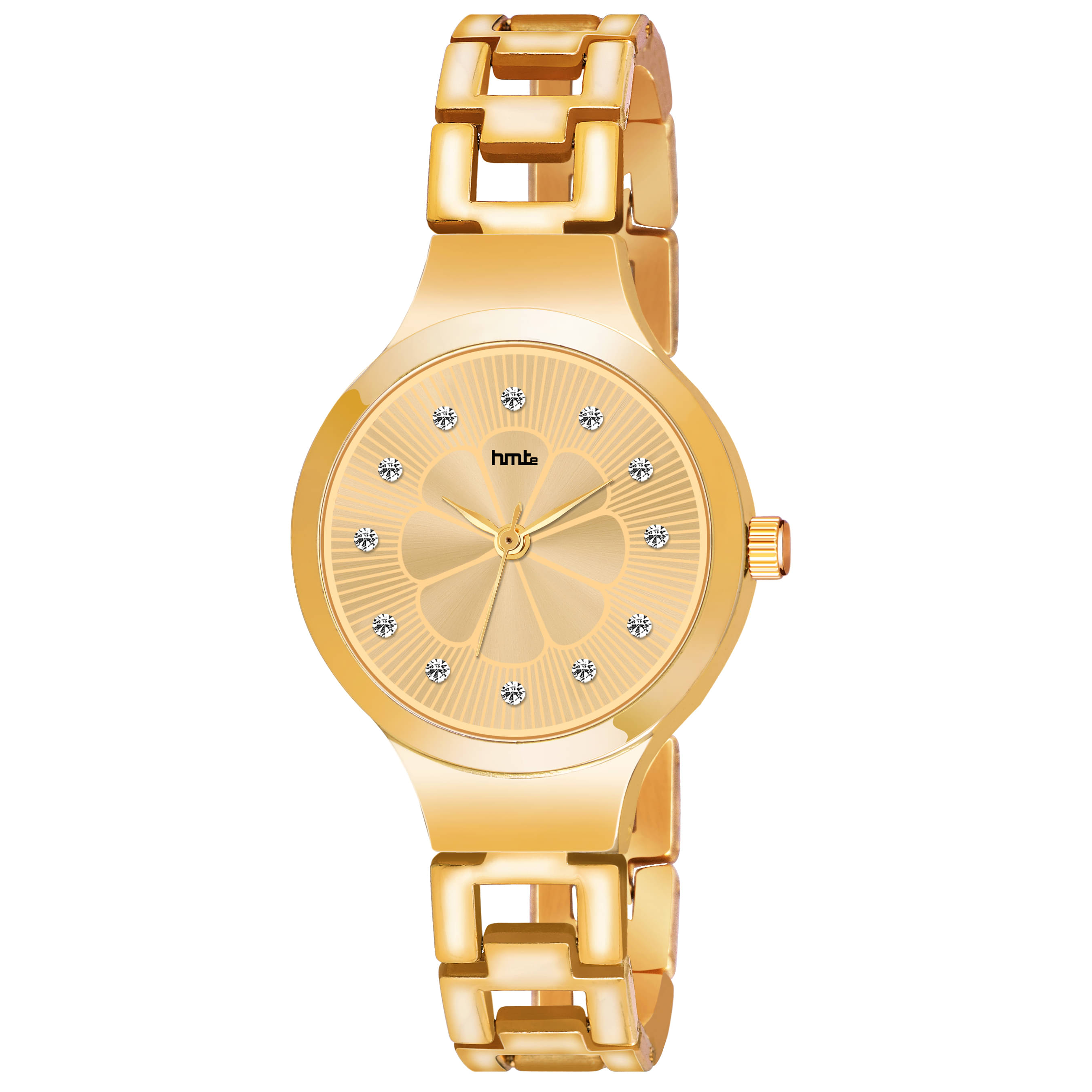     			HMTe - Gold Metal Analog Womens Watch