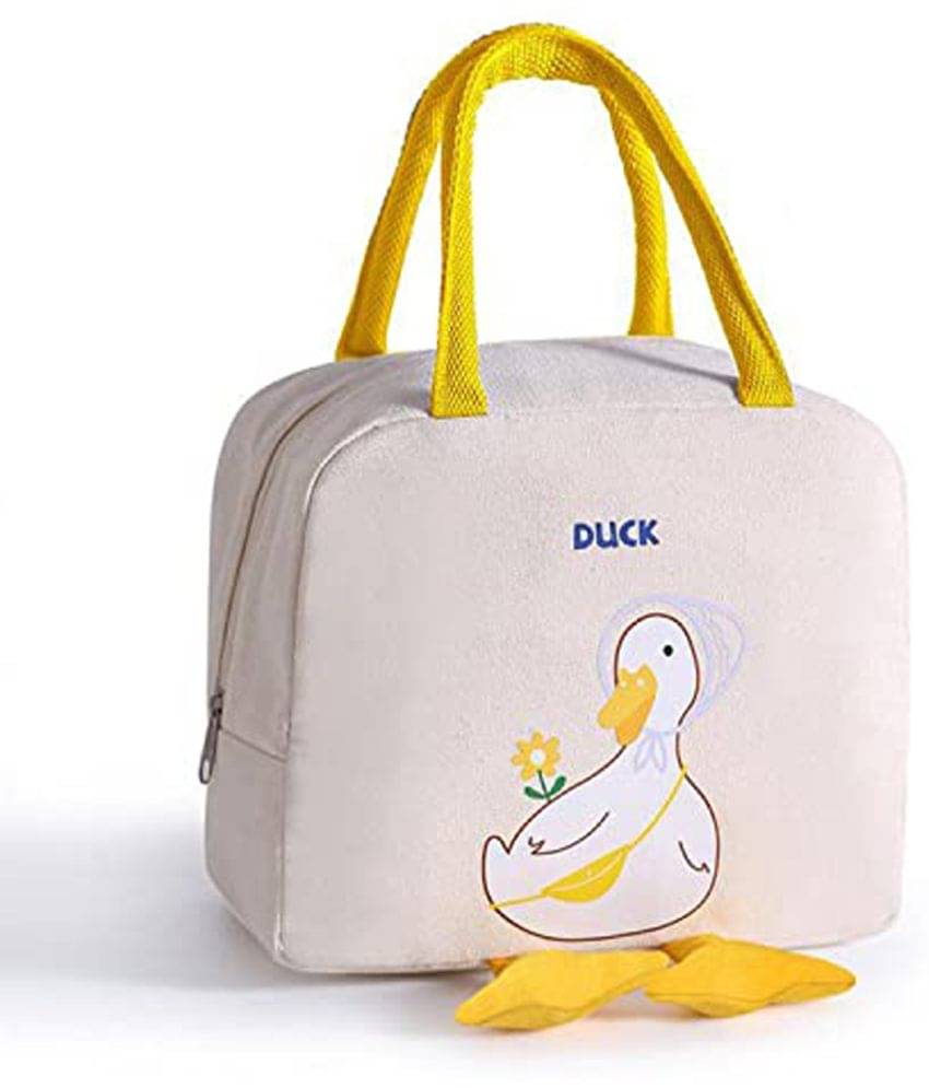     			House Of Quirk - Beige Polyester Lunch Bag