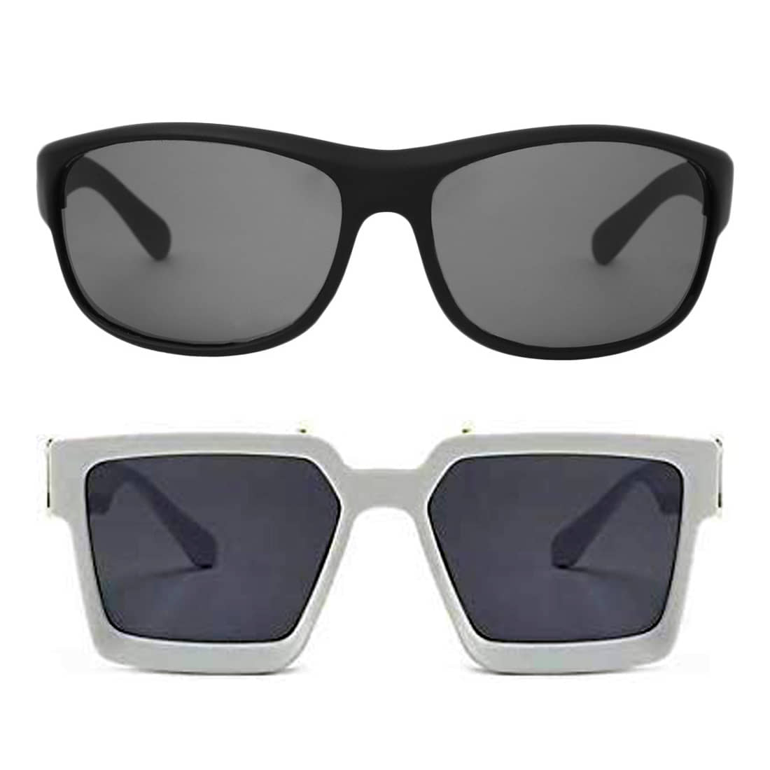 Kanny Devis - Black Wrap Around Sunglasses ( Pack of 2 ) - Sunglasses | Buy online on ZillyBuy