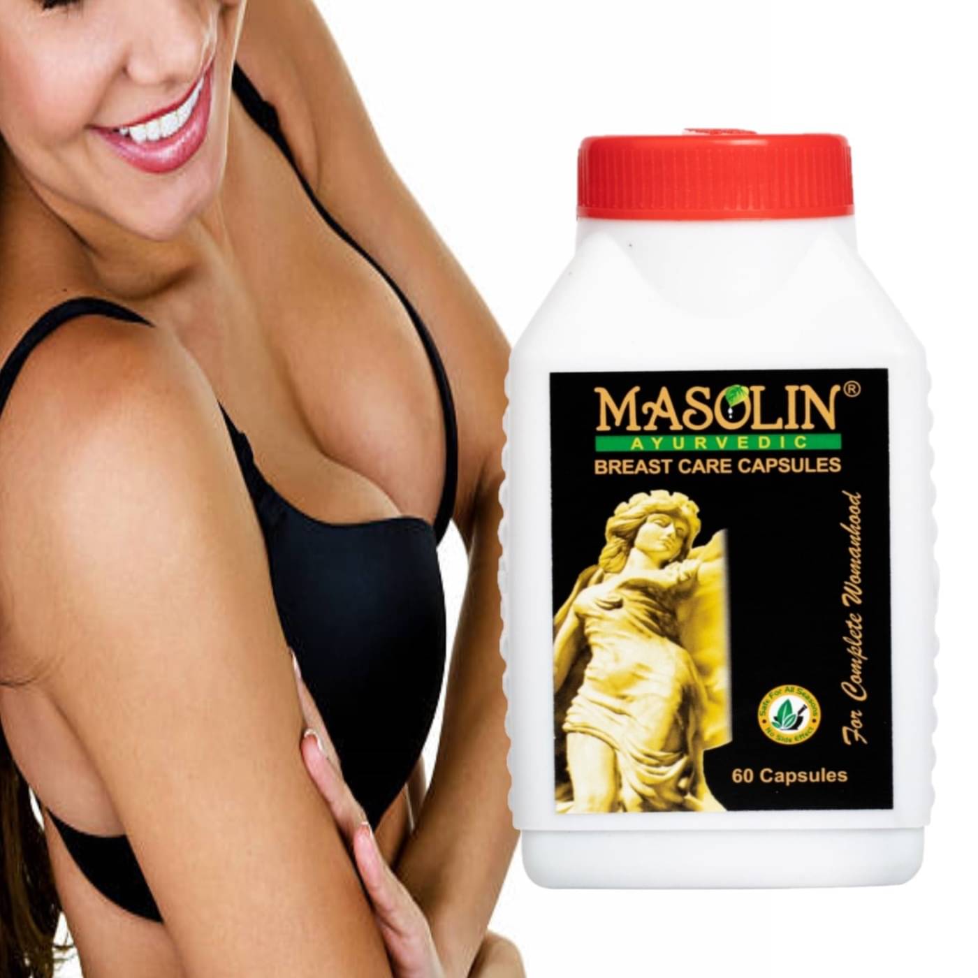     			MASOLIN HERBAL Bre@st Growth Capsule 60Caps Capsule 60 no.s Pack Of 1