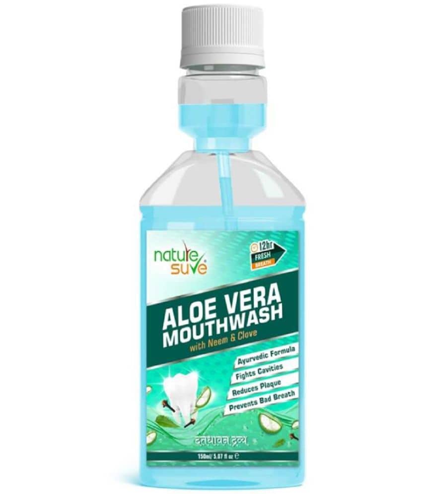 Nature Sure Aloe Vera Mouthwash with Neem and Clove Mouthwash Liquid, 150 ml