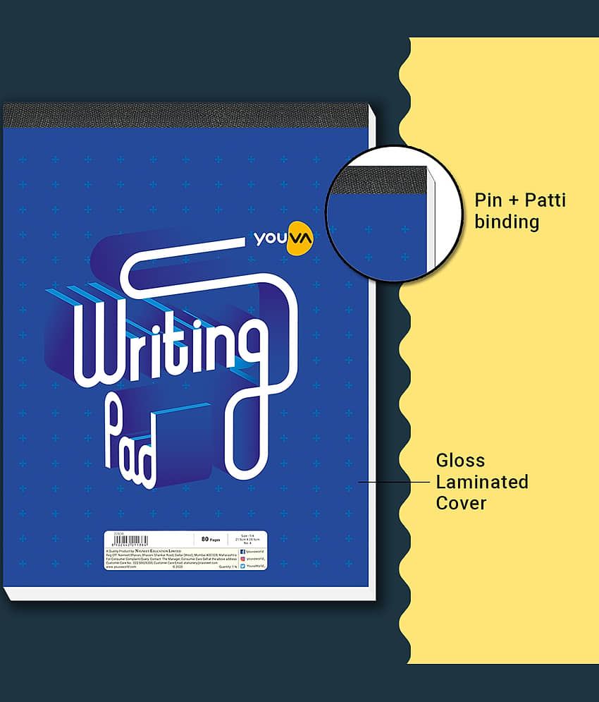 Navneet Youva - Ruled Writing Pad ( Pack of 3 ) - Stationery | Buy online on ZillyBuy