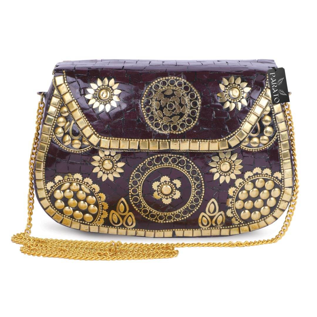     			PARATO - Black Suede Sling Bag