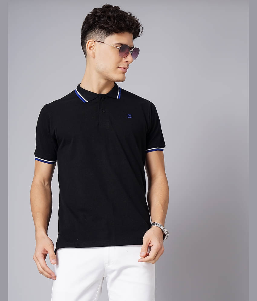 Paul Street Pack of 2 Cotton Slim Fit Solid Half Sleeves Men's Polo T Shirt ( Multicolor )