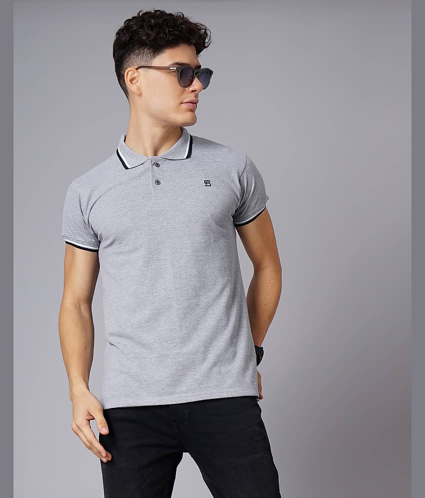 Paul Street Pack of 2 Cotton Slim Fit Solid Half Sleeves Men's Polo T Shirt ( Multicolor )