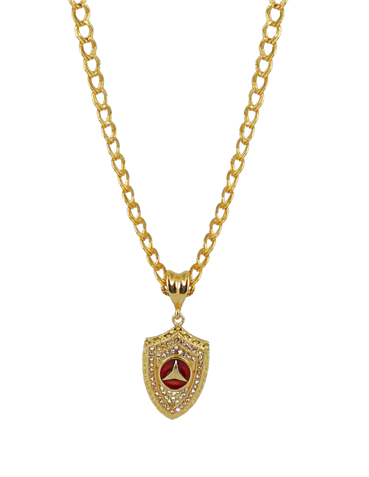     			SHANKH-KRIVA - Golden Pendant set ( Pack of 1 )