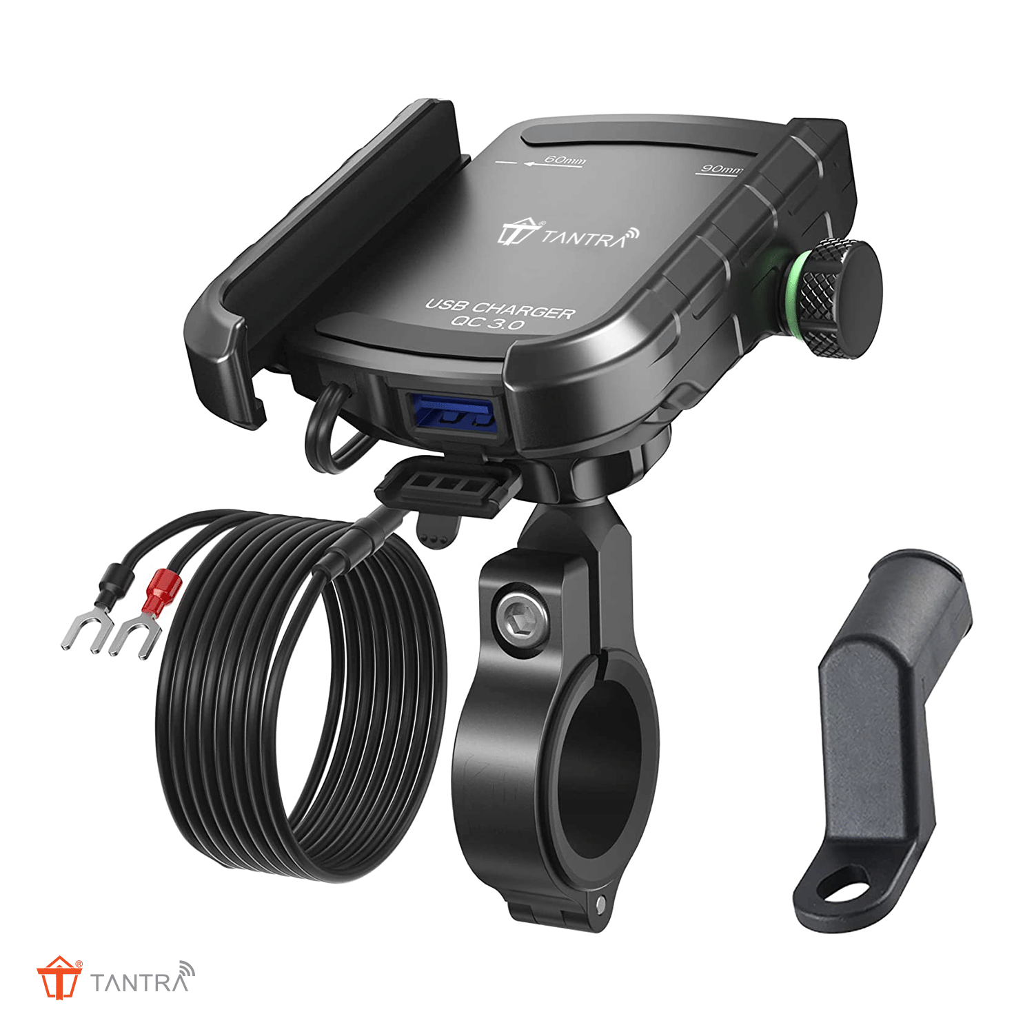 TANTRA S33C Phone Holder With Charger For Motorcycle | Scooter Mobile Phone Holder Mount | TANTRA S33C Phone Holder With Charger For Motorcycle | Scooter Mobile Phone Holder Mount |