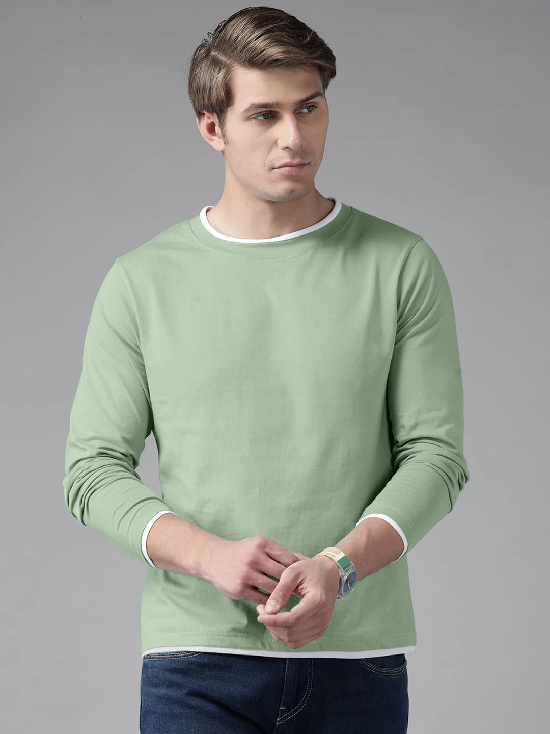 The Dry State - Green Cotton Blend Regular Fit Men's T-Shirt ( Pack of 1 )