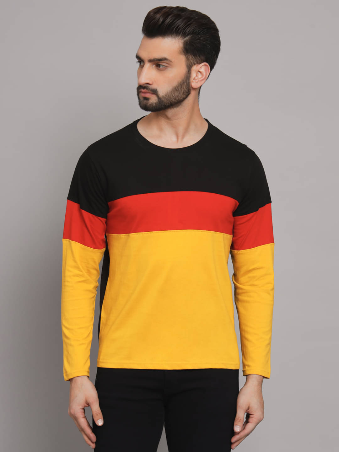 The Dry State - Multicolor Cotton Blend Regular Fit Men's T-Shirt ( Pack of 1 ) The Dry State - Multicolor Cotton Blend Regular Fit Men's T-Shirt ( Pack of 1 )