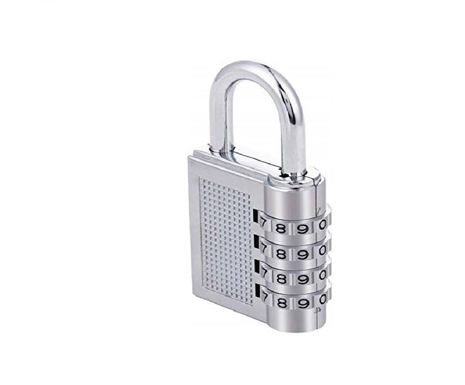 Unikkus combination 4-digit number lock for home room luggage bag safety purpose padlock Unikkus combination 4-digit number lock for home room luggage bag safety purpose padlock