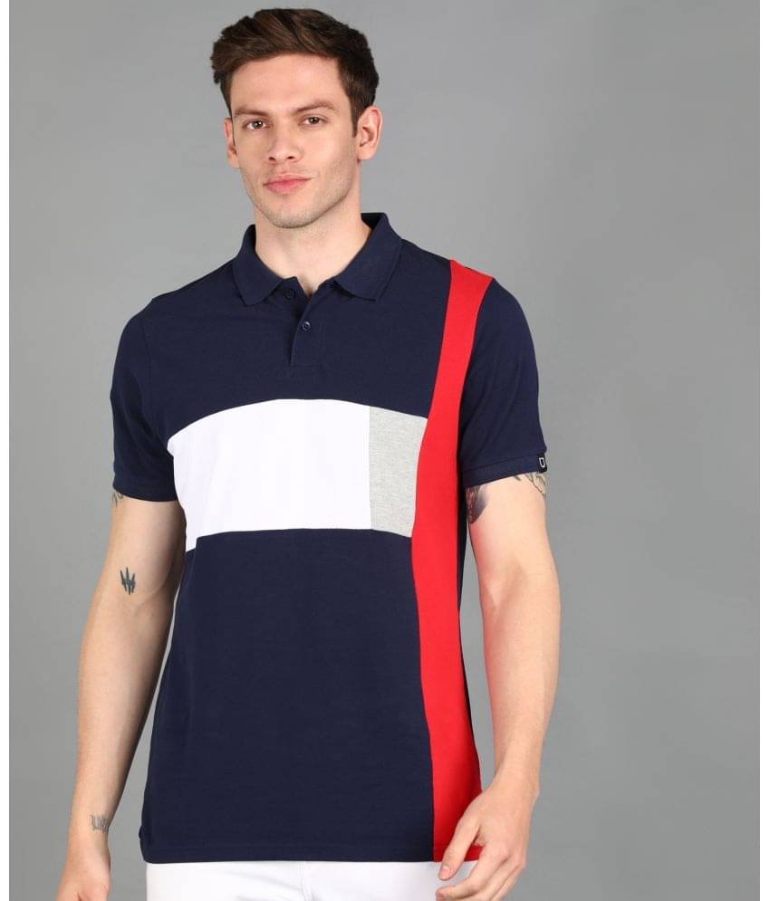 Urbano Fashion Pack of 1 Cotton Slim Fit Colorblock Half Sleeves Men's Polo T Shirt ( Navy Blue ) Urbano Fashion Pack of 1 Cotton Slim Fit Colorblock Half Sleeves Men's Polo T Shirt ( Navy Blue )