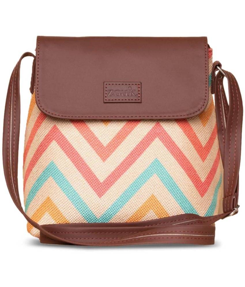 Zouk Sling Bag Jute Set of 1 ( Multicolor ) Zouk Sling Bag Jute Set of 1 ( Multicolor )