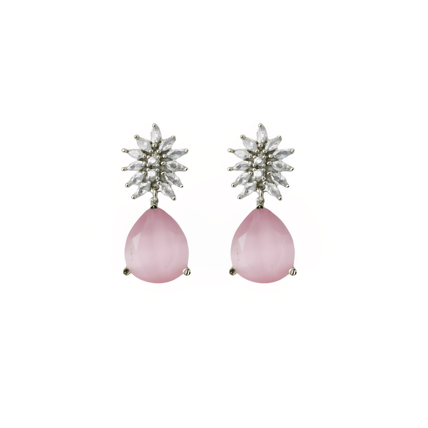     			gilher - Light Pink Danglers Earrings ( Pack of 1 )