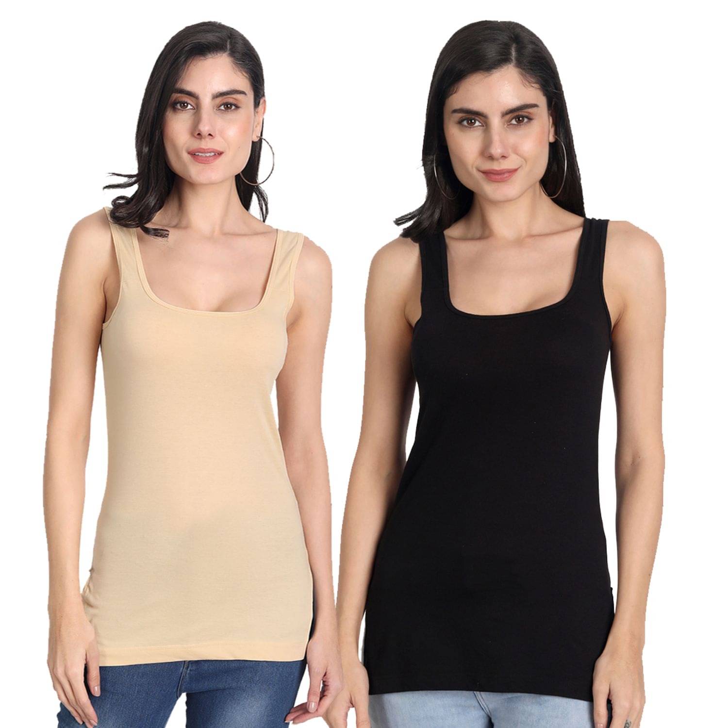 AIMLY Cotton Camisoles - Beige Pack of 2 AIMLY Cotton Camisoles - Beige Pack of 2