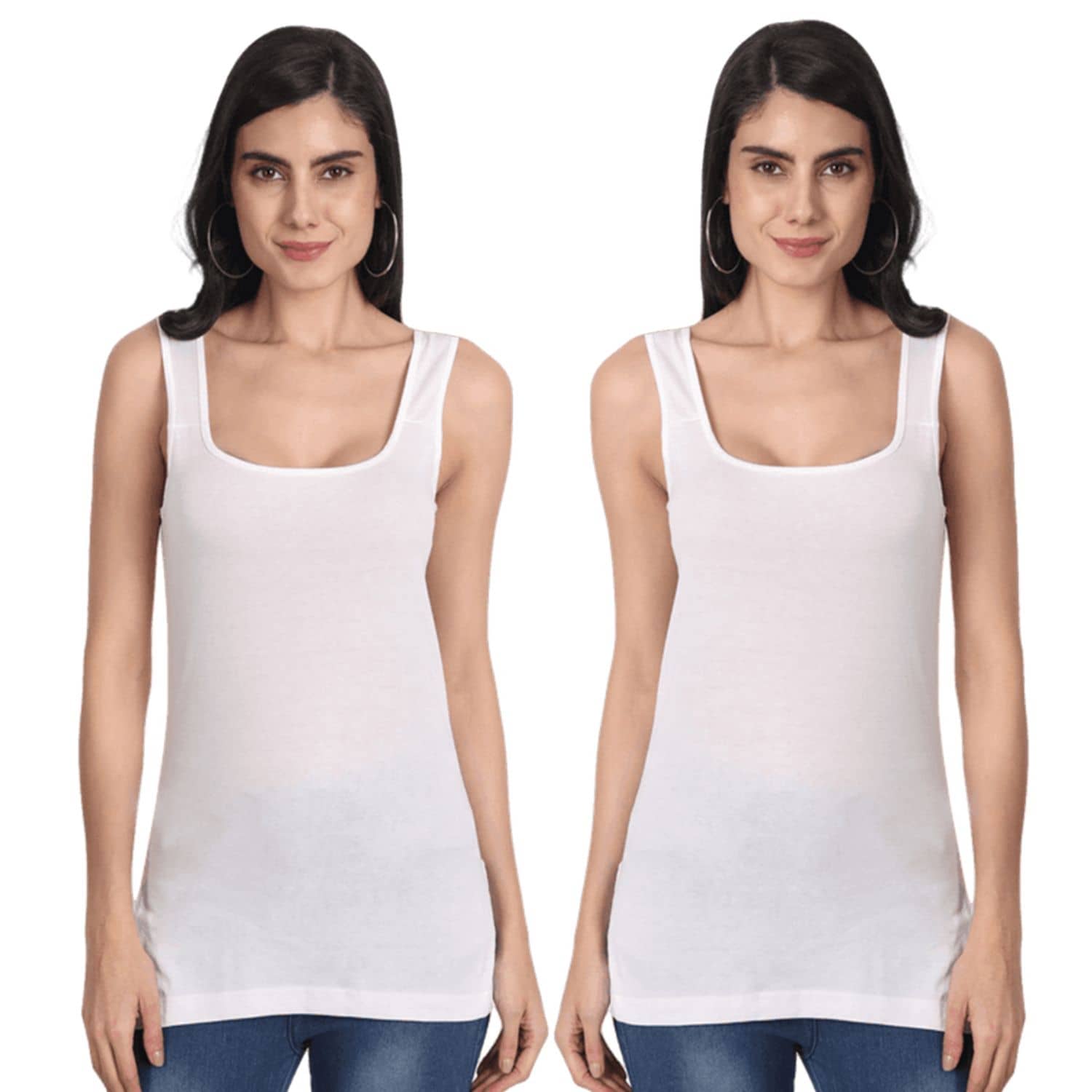 AIMLY Cotton Camisoles - Beige Pack of 2
