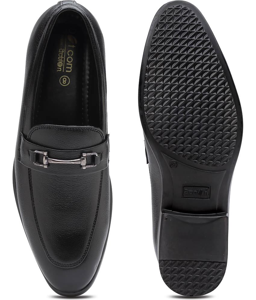 Action - Black Men's Mocassin Formal Shoes