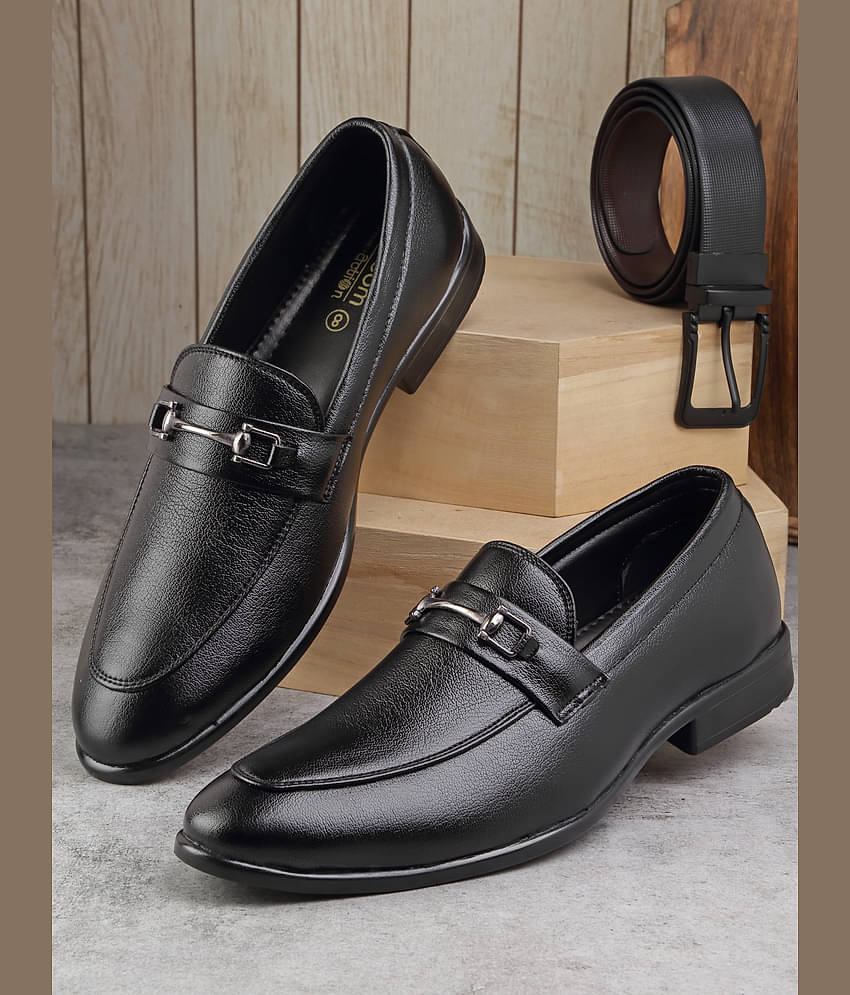 Action - Black Men's Mocassin Formal Shoes