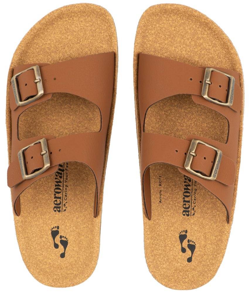     			Aerowalk Tan Men's Slide Flip Flop