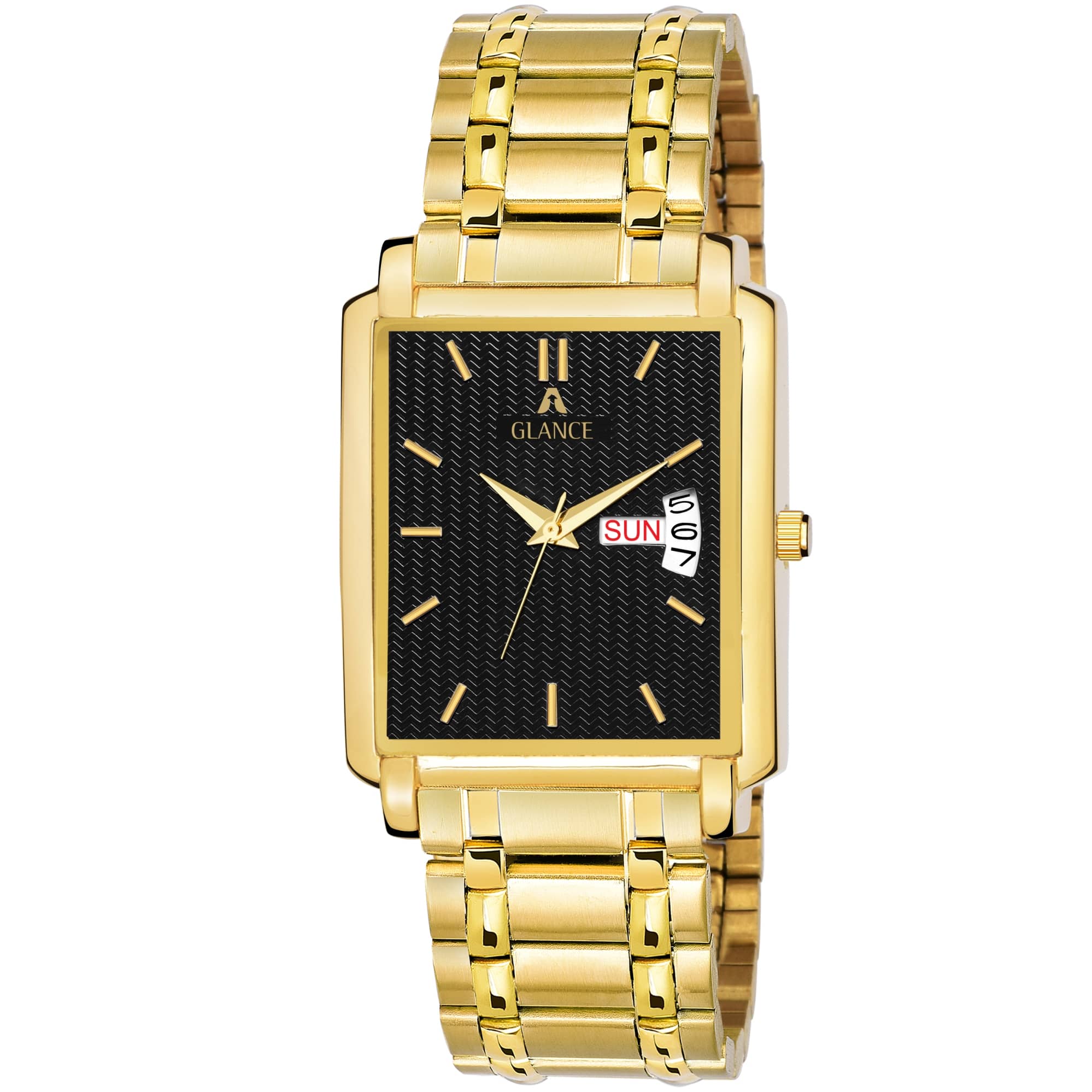 Aglance - Gold Metal Analog Men's Watch