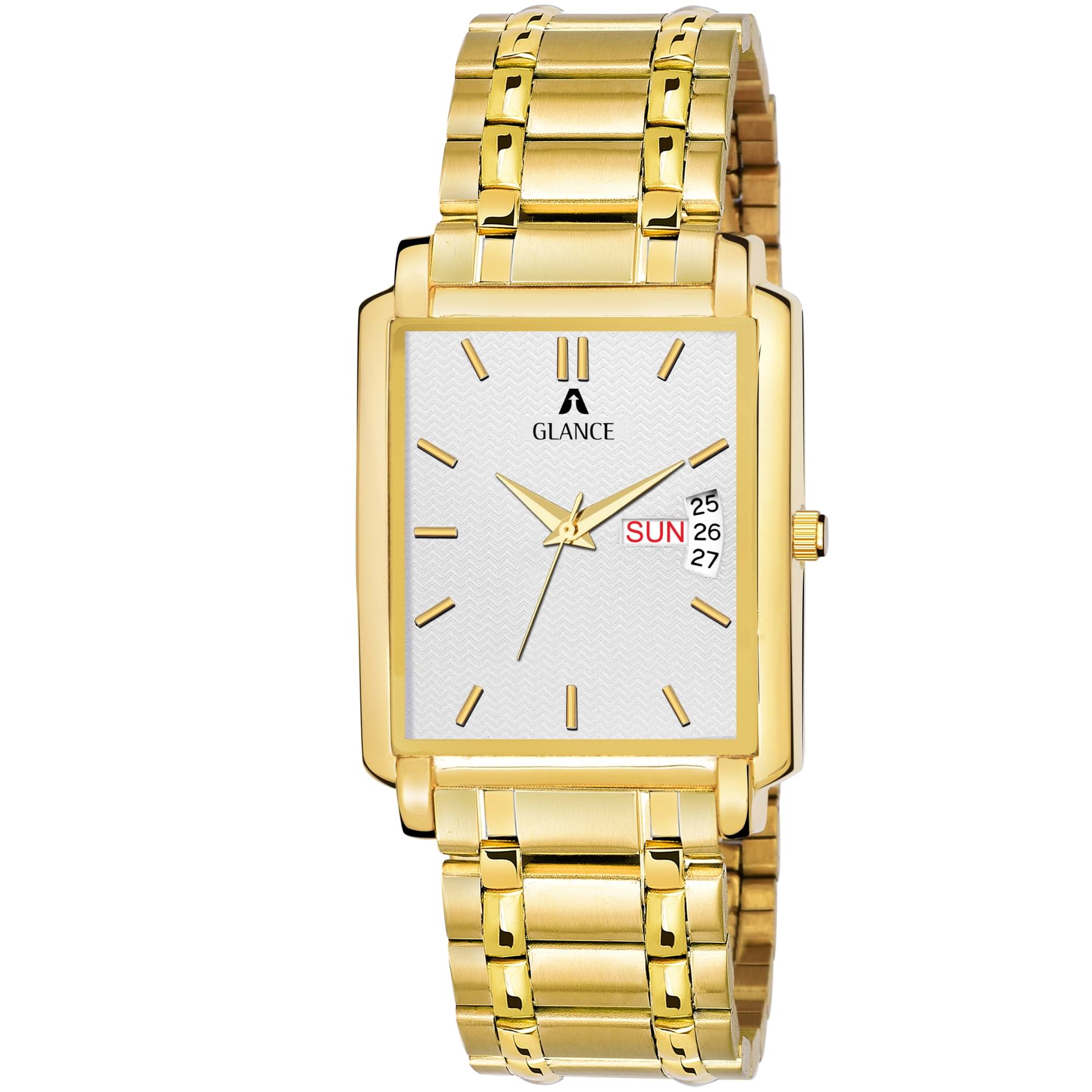     			Aglance - Gold Metal Analog Men's Watch
