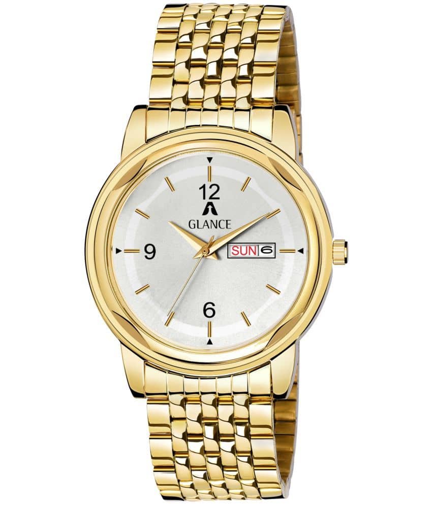 Aglance - Gold Metal Analog Men's Watch