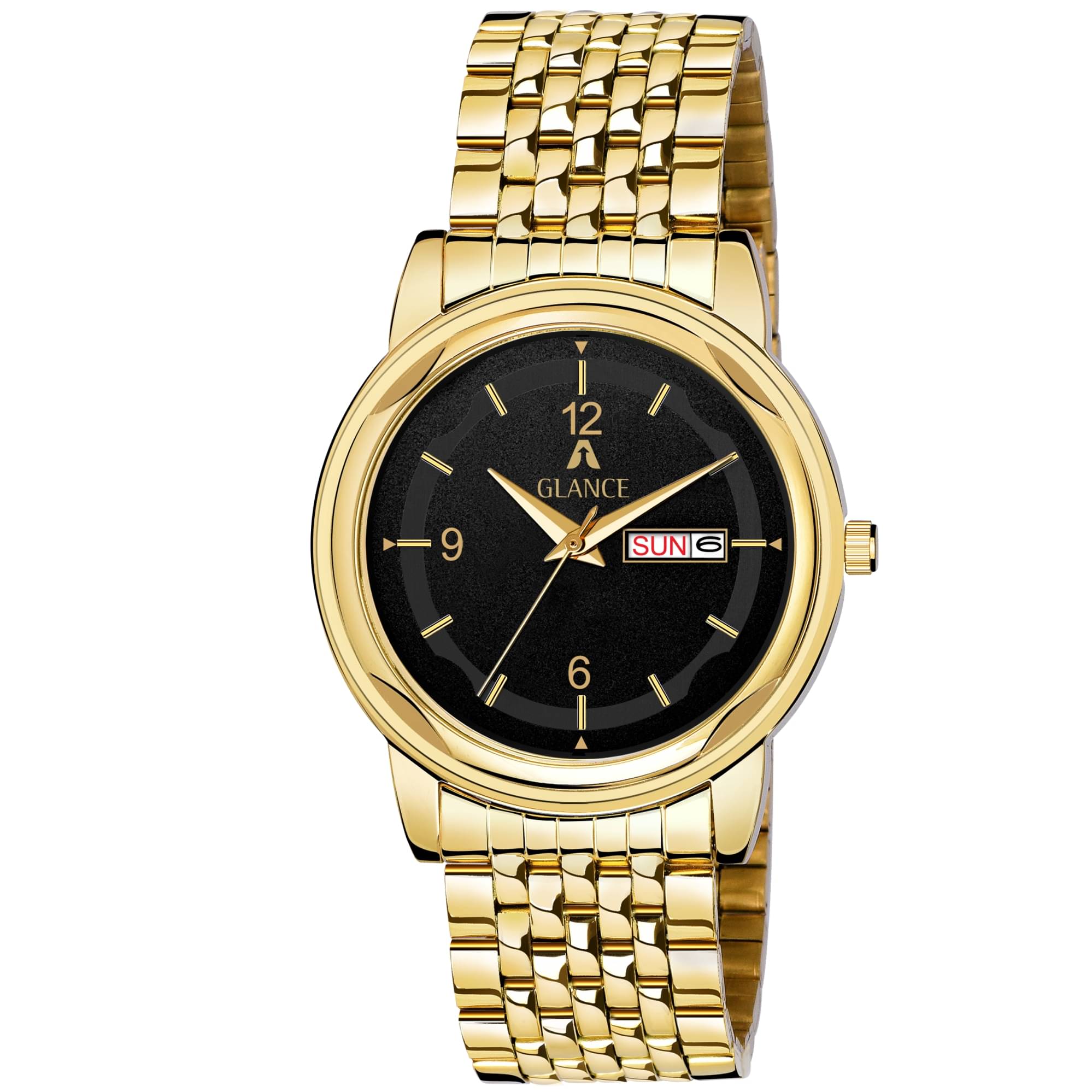     			Aglance - Gold Metal Analog Men's Watch