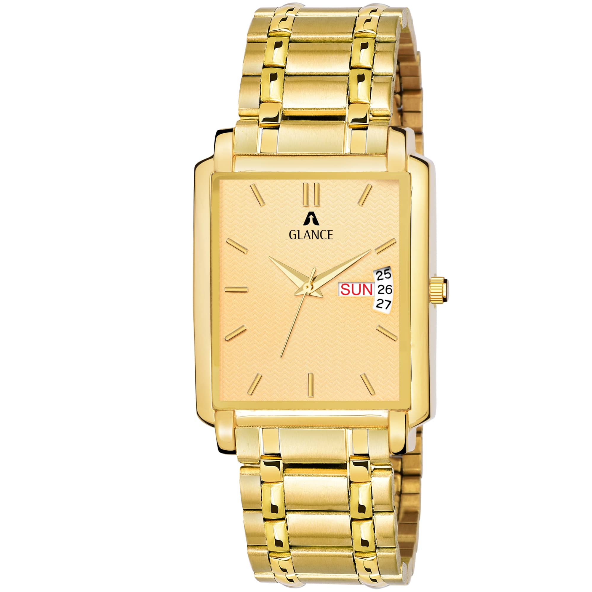 Aglance - Gold Metal Analog Men's Watch