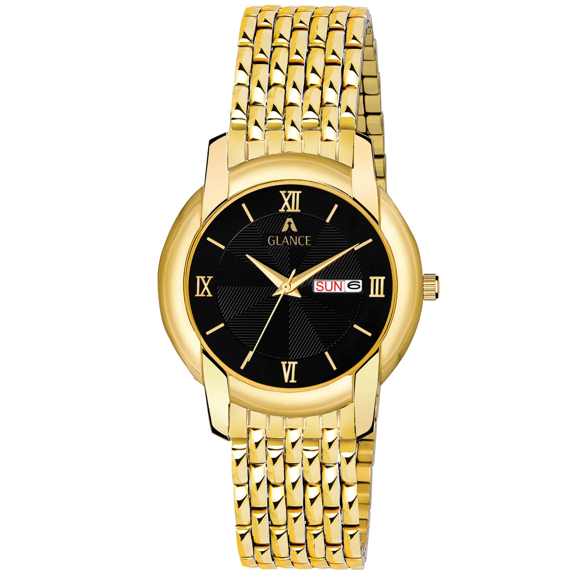 Aglance - Gold Metal Analog Men's Watch