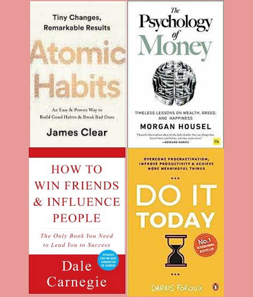 Atomic Habits + Psychology of Money + Ikigai + how win friends influence people + Rich Dad + Do It Today - Stationery | Buy online on ZillyBuy