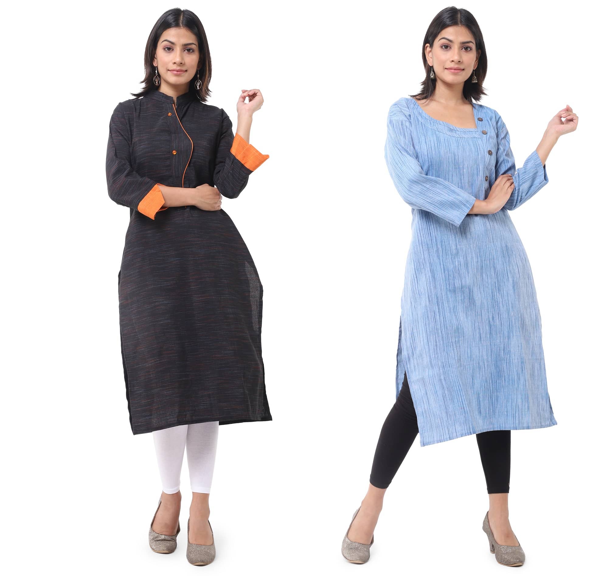 DESHBANDHU DBK - Multicolor Cotton Women's Straight Kurti ( Pack of 2 ) - Kurtis, Tunics | Buy online on ZillyBuy