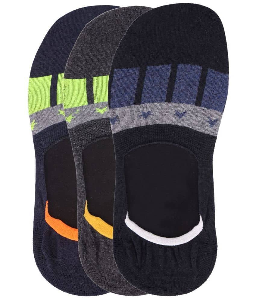 Dollar - Cotton Men's Striped Multicolor Footies ( Pack of 3 ) - Socks | Buy online on ZillyBuy