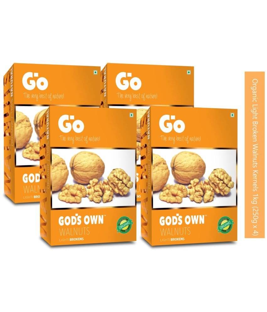     			GO Organic Light Broken Walnuts 1 KG (250gm X 4)-Without Shell.