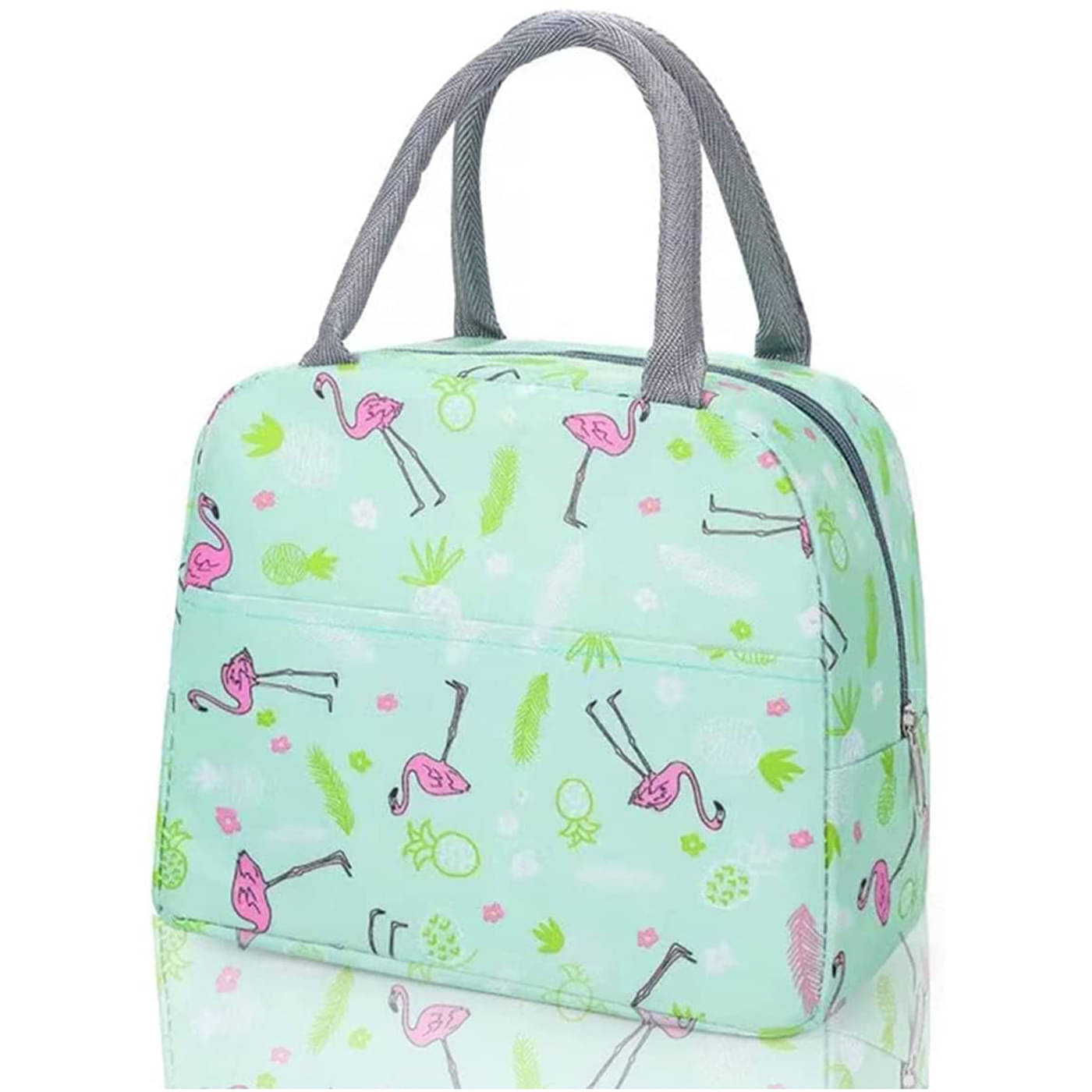     			House Of Quirk - Green Polyester Lunch Bag