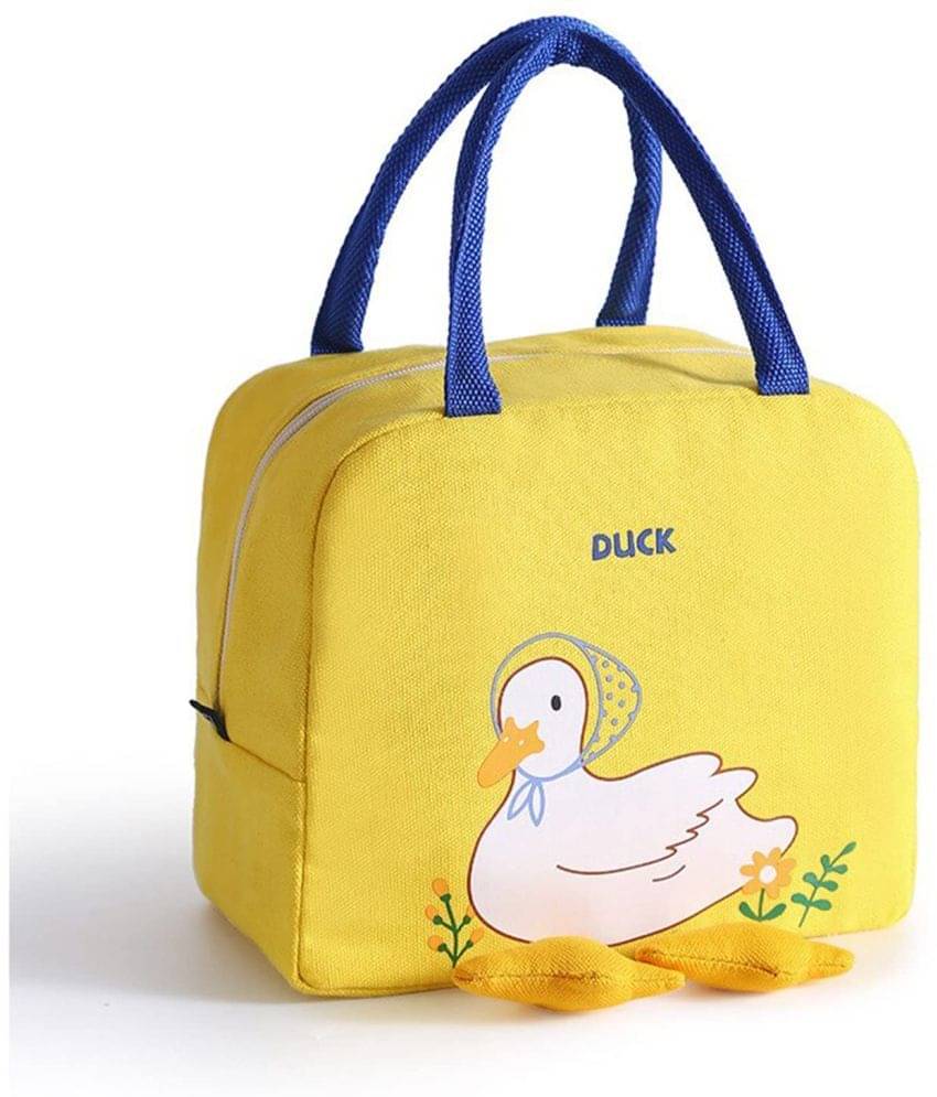     			House Of Quirk - Yellow Polyester Lunch Bag