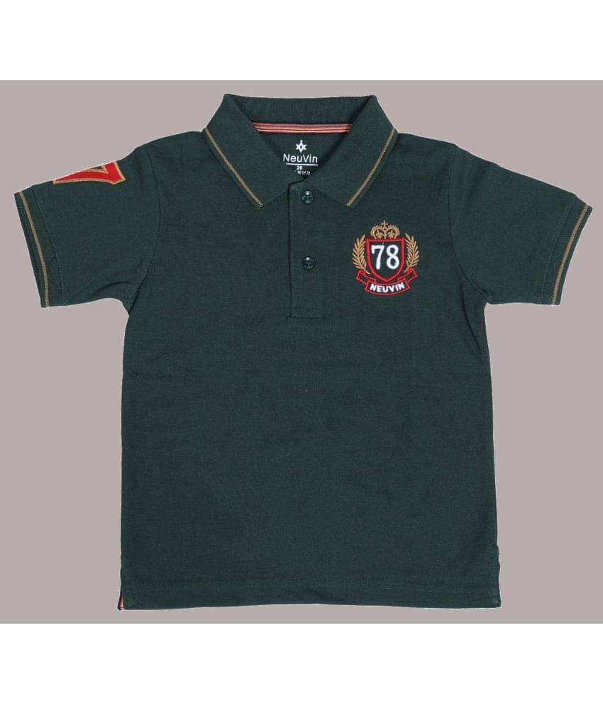     			NEUVIN Pack of 1 Boys Cotton Blend T-Shirt ( Olive Green )