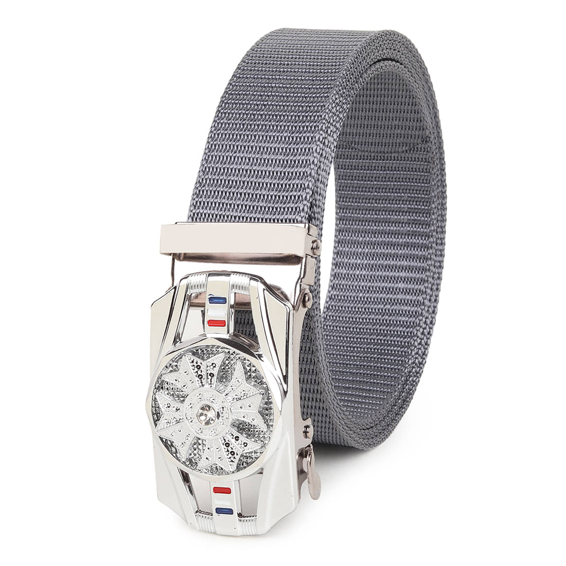 SILKSHOPPING - Gray Nylon Men's Casual Belt ( Pack of 1 )