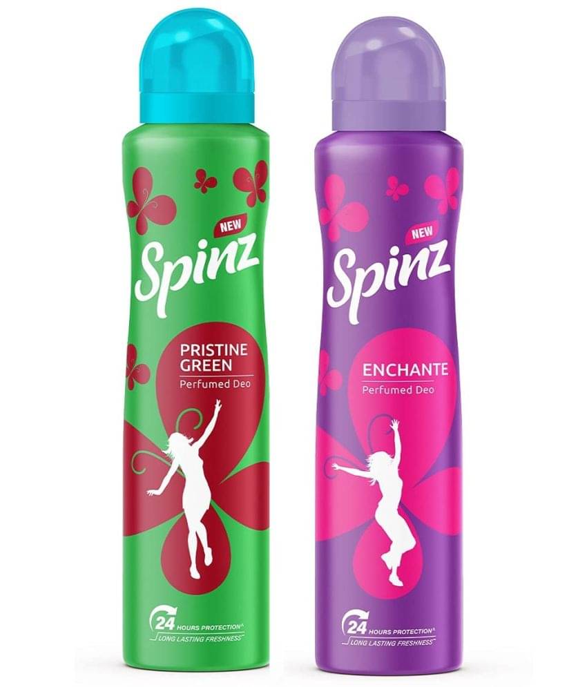     			Spinz - 1 PRISTINE  GREEN & 1 ENCHANTE DEODORANT Deodorant Spray for Women 300 ml ( Pack of 2 )