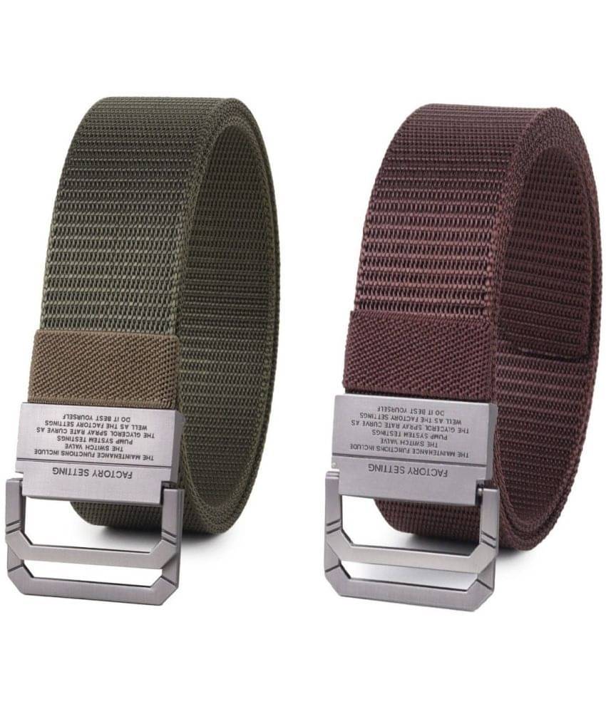 Zacharias - Multicolor Canvas Men's Casual Belt ( Pack of 2 ) Zacharias - Multicolor Canvas Men's Casual Belt ( Pack of 2 )