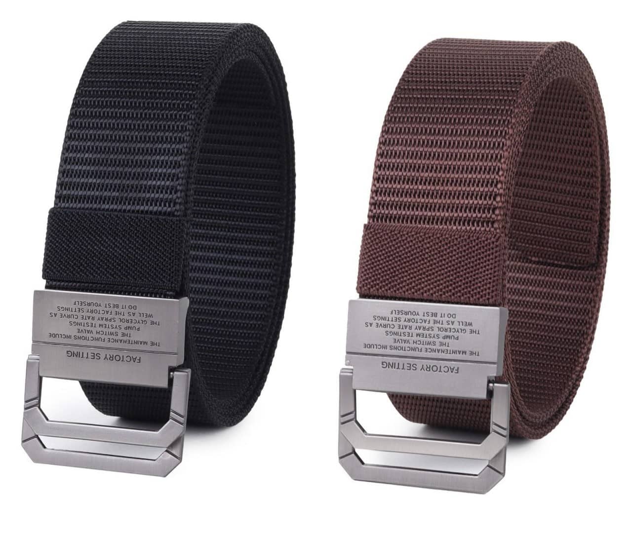 Zacharias - Multicolor Canvas Men's Casual Belt ( Pack of 2 )