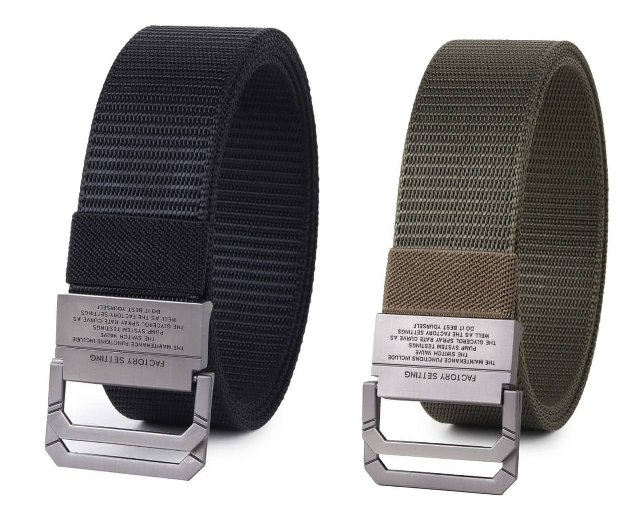 Zacharias - Multicolor Canvas Men's Casual Belt ( Pack of 2 )