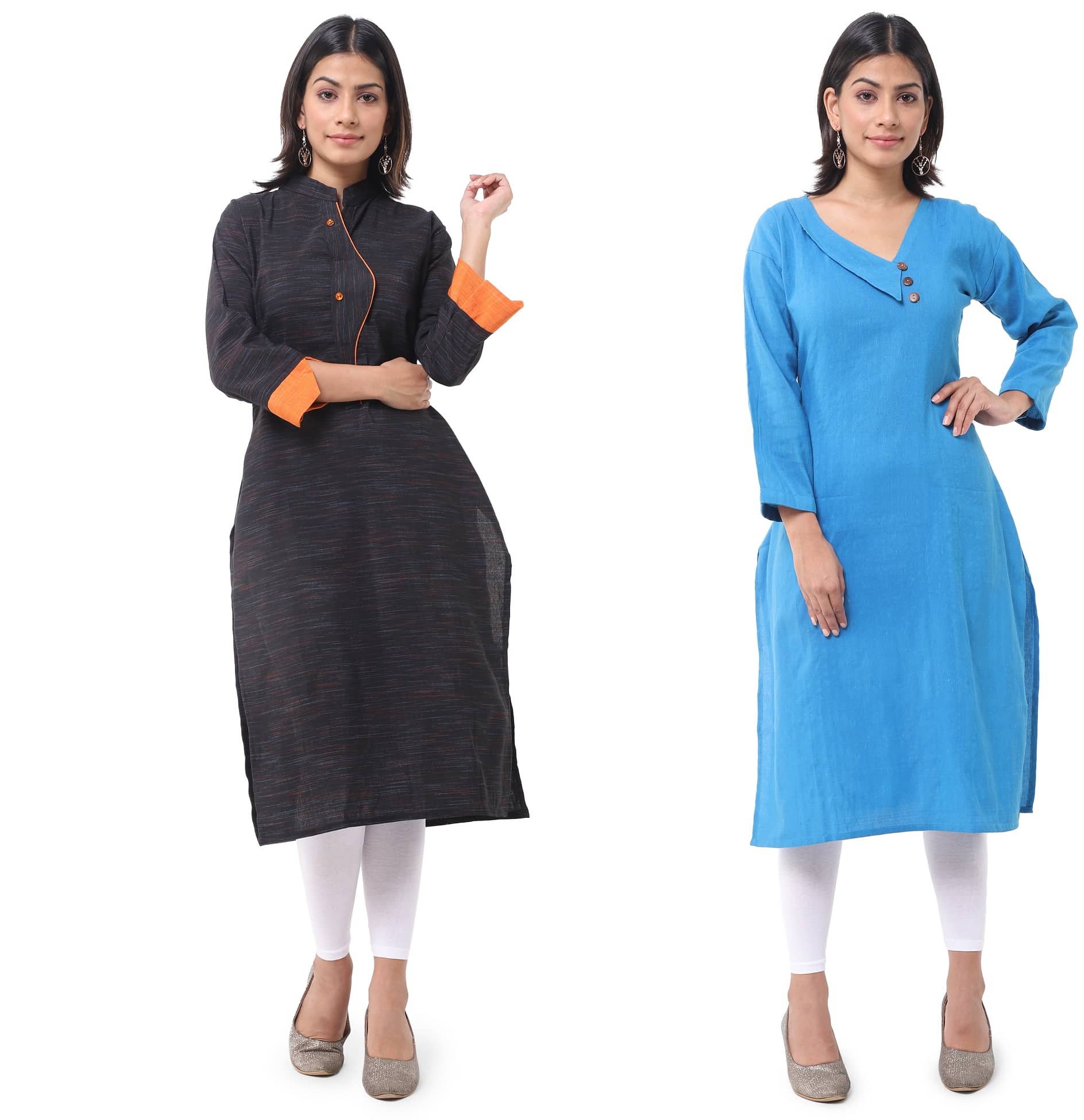 DESHBANDHU DBK - Multicolor Cotton Women's Straight Kurti ( Pack of 2 ) - Kurtis, Tunics | Buy online on ZillyBuy