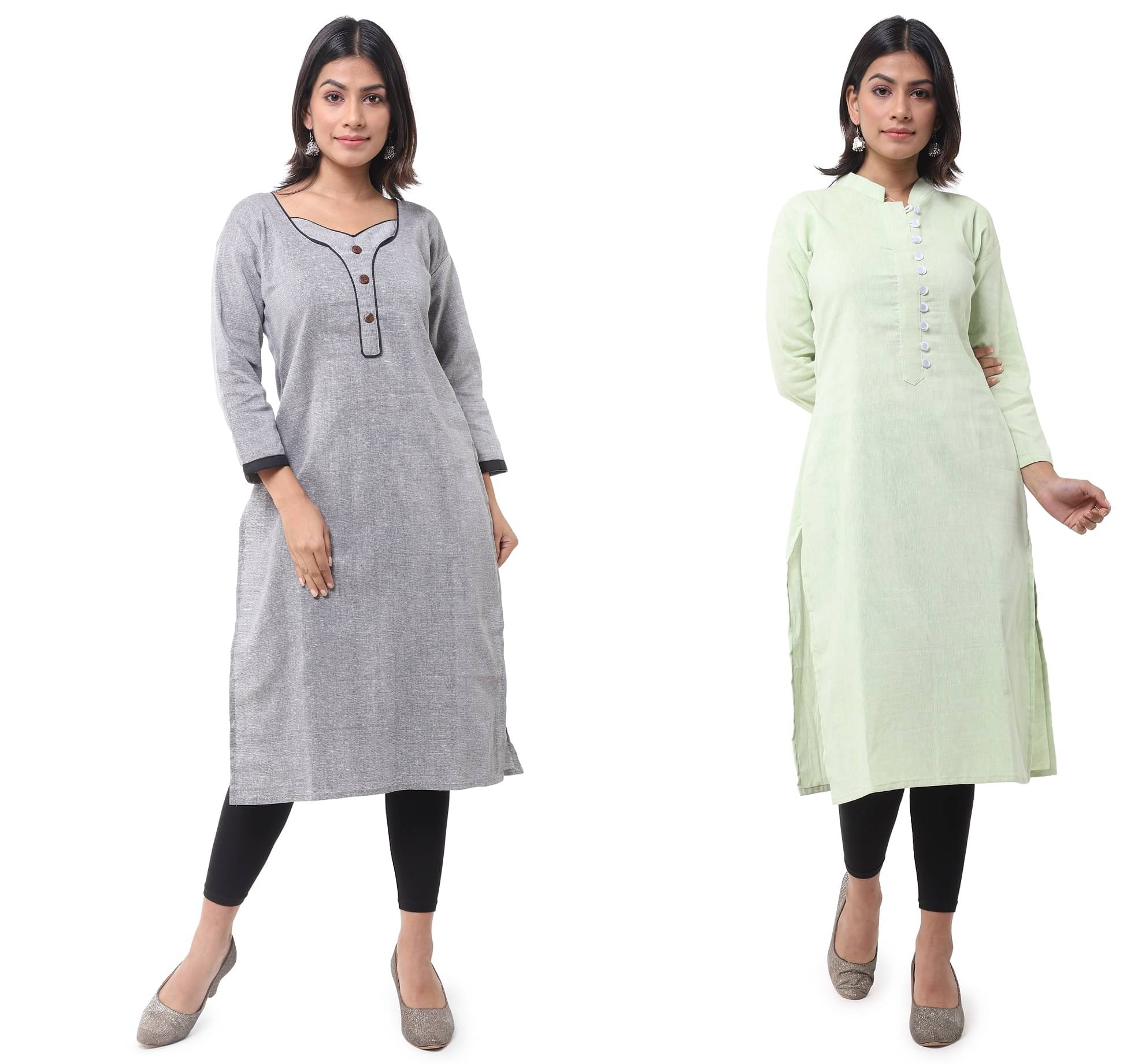 DESHBANDHU DBK - Multicolor Cotton Women's Straight Kurti ( Pack of 2 )     			DESHBANDHU DBK - Multicolor Cotton Women's Straight Kurti ( Pack of 2 )