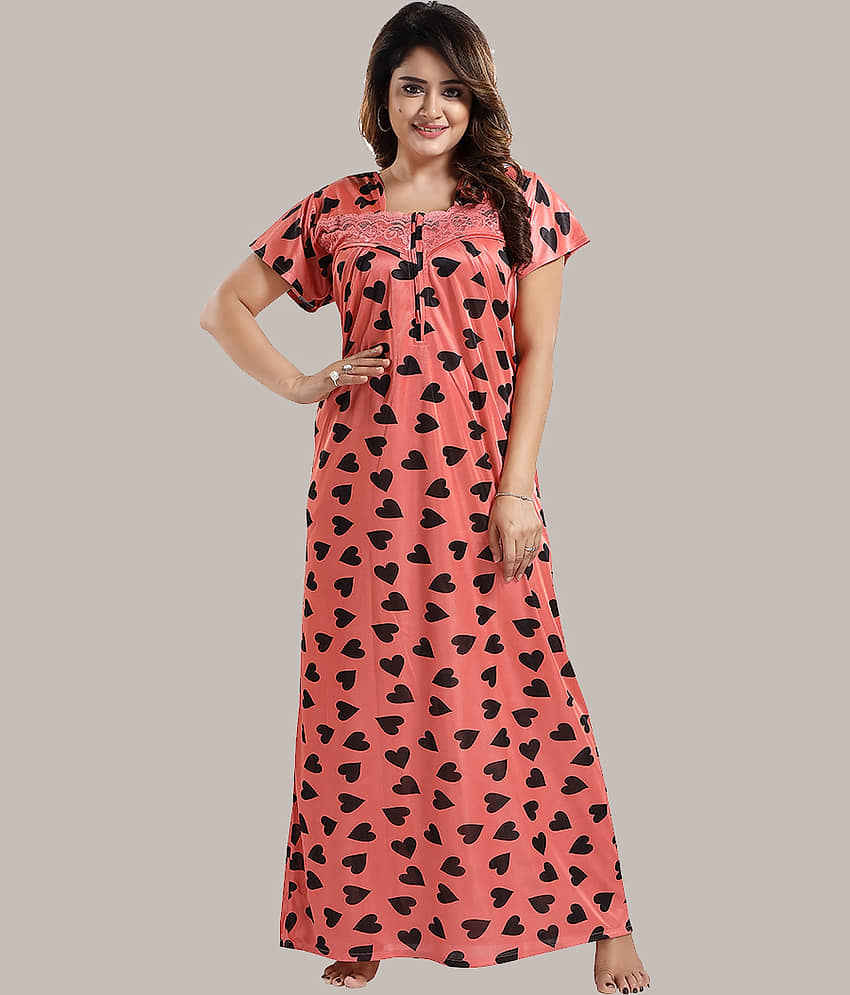 Gutthi - Multi Color Hosiery Women's Nightwear Nighty & Night Gowns ( Pack of 1 ) - Nightwear & Loungewear | Buy online on ZillyBuy