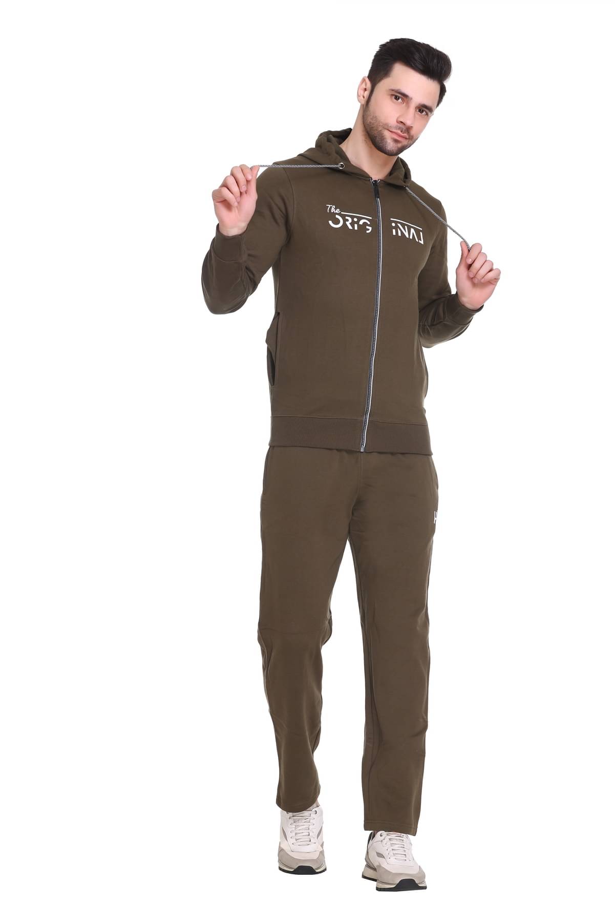     			HB HONEY BEE - Brown Fleece Regular Fit Men's Tracksuit ( Pack of 1 )