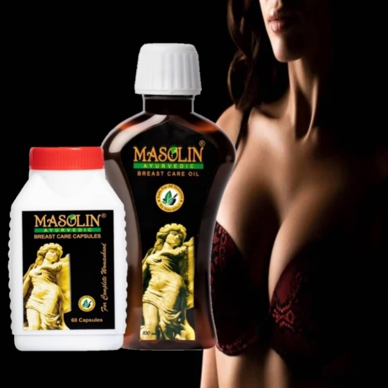     			MASOLIN HERBAL Chest Massage Oil & Capsule For Women Oil 2 no.s Pack Of 1