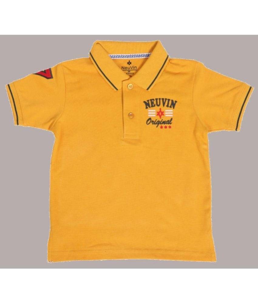     			NEUVIN Pack of 5 Boys Cotton Blend T-Shirt ( Mustard )