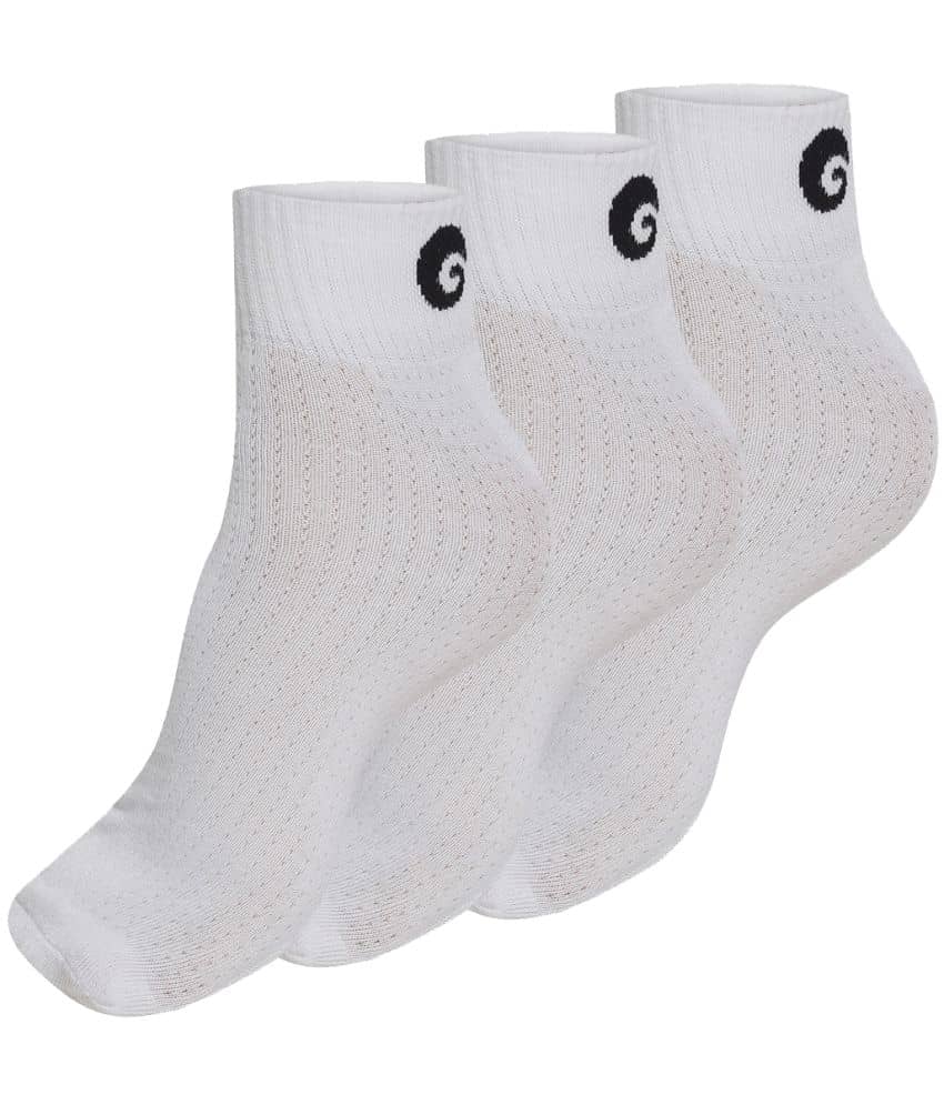Omtex - Cotton Men's Self Design White Ankle Length Socks ( Pack of 3 ) - Socks | Buy online on ZillyBuy