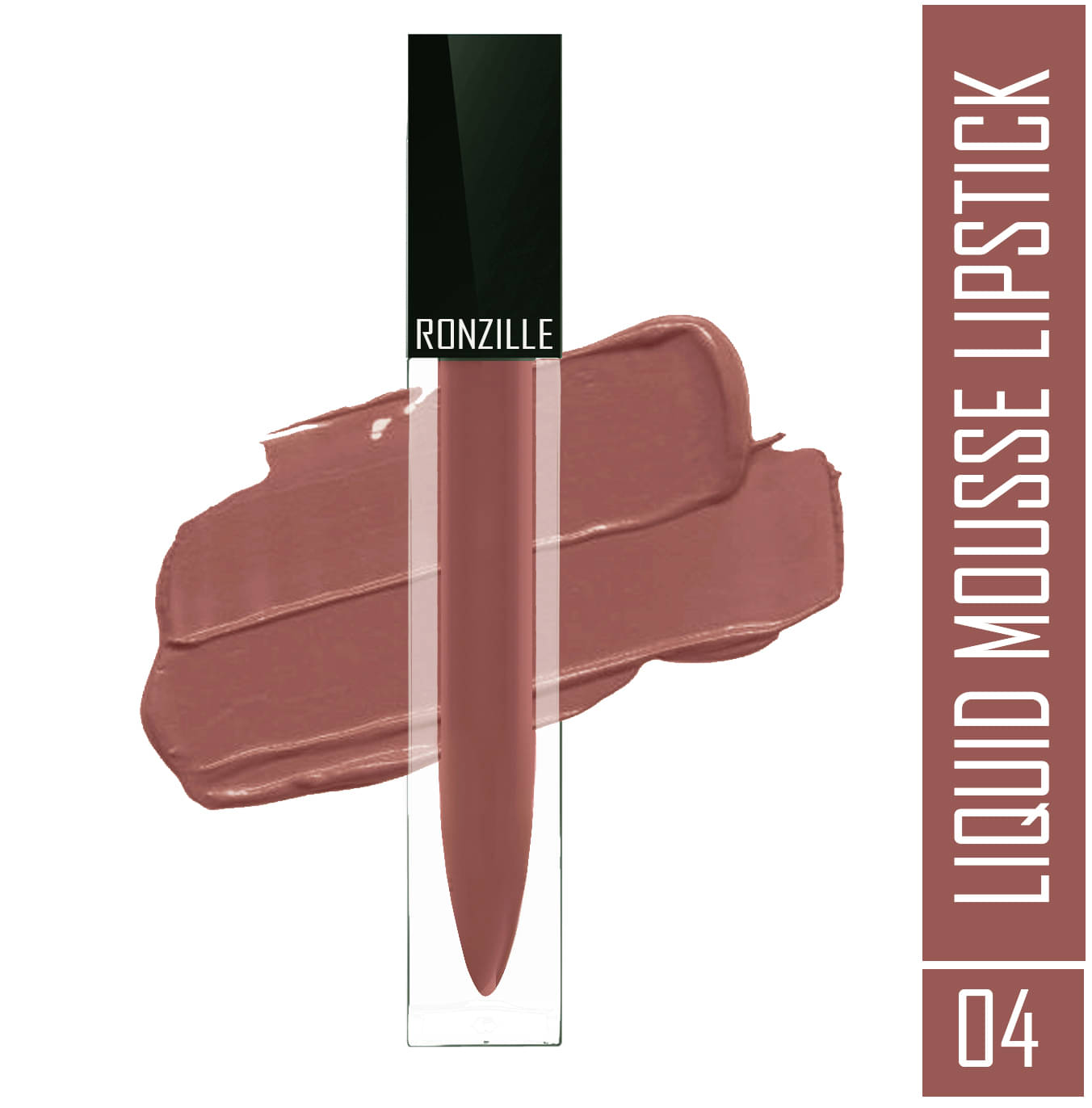     			Ronzille Fantastic Long smash mousse liquid lipstick -04