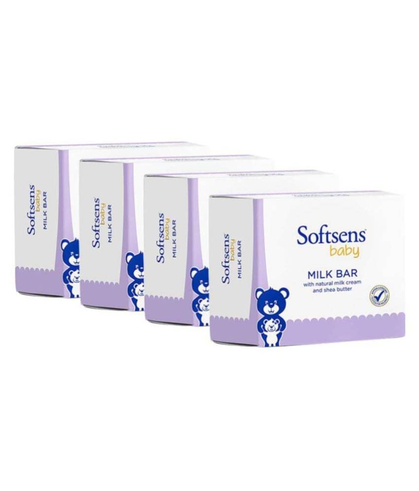 Softsens Baby Moisturizing Milk Soap Bar Enriched with Natural Milk Cream 100g x 3, Pack of 4 Softsens Baby Moisturizing Milk Soap Bar Enriched with Natural Milk Cream 100g x 3, Pack of 4